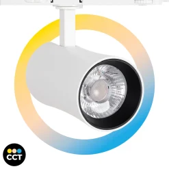 Proyector LED arquitectónico para carril trifásico CCT - 20W - CRI 90 - Driver KGP