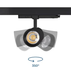 Proyector LED arquitectónico para carril trifásico CCT - 20W - CRI 90 - Driver KGP