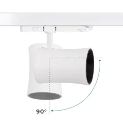 Proyector LED arquitectónico para carril trifásico CCT - 40W - CRI 90 - Driver KGP