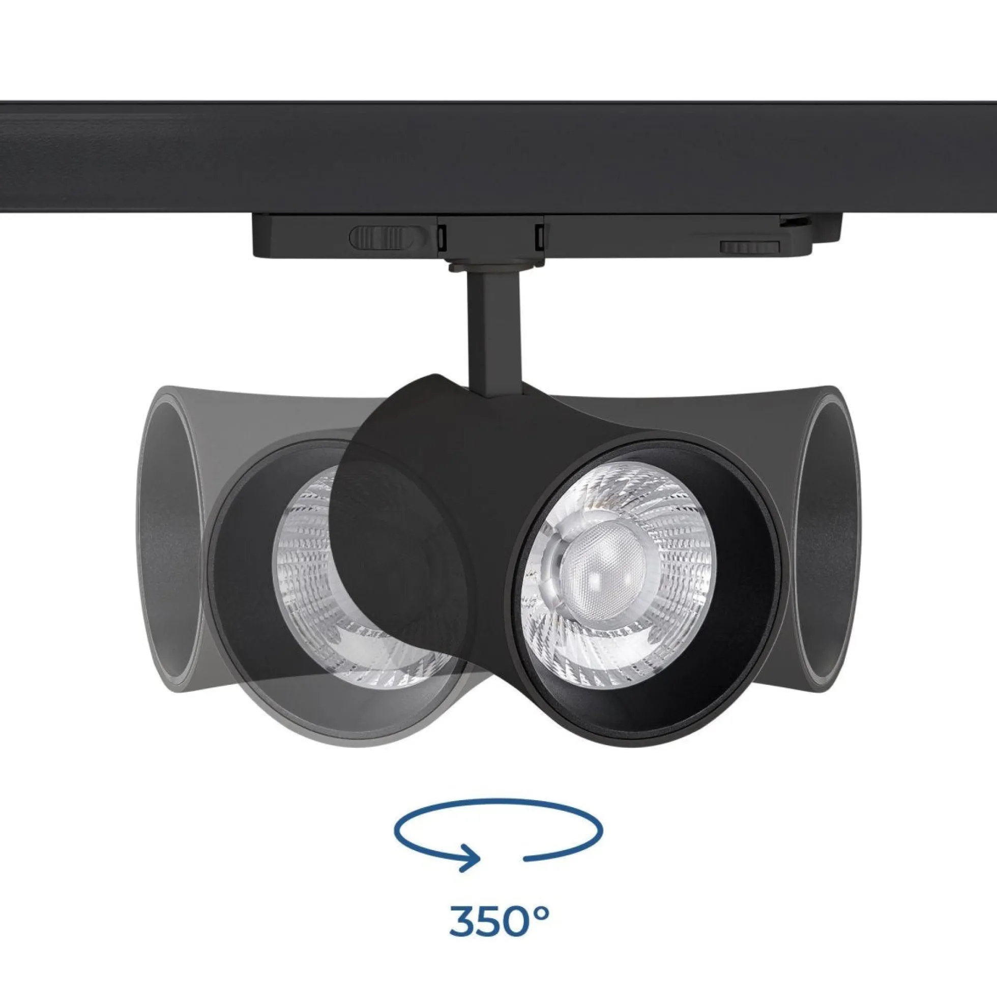Proyector LED arquitectónico para carril trifásico CCT - 40W - CRI 90 - Driver KGP