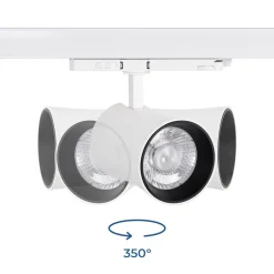 Proyector LED arquitectónico para carril trifásico CCT - 40W - CRI 90 - Driver KGP