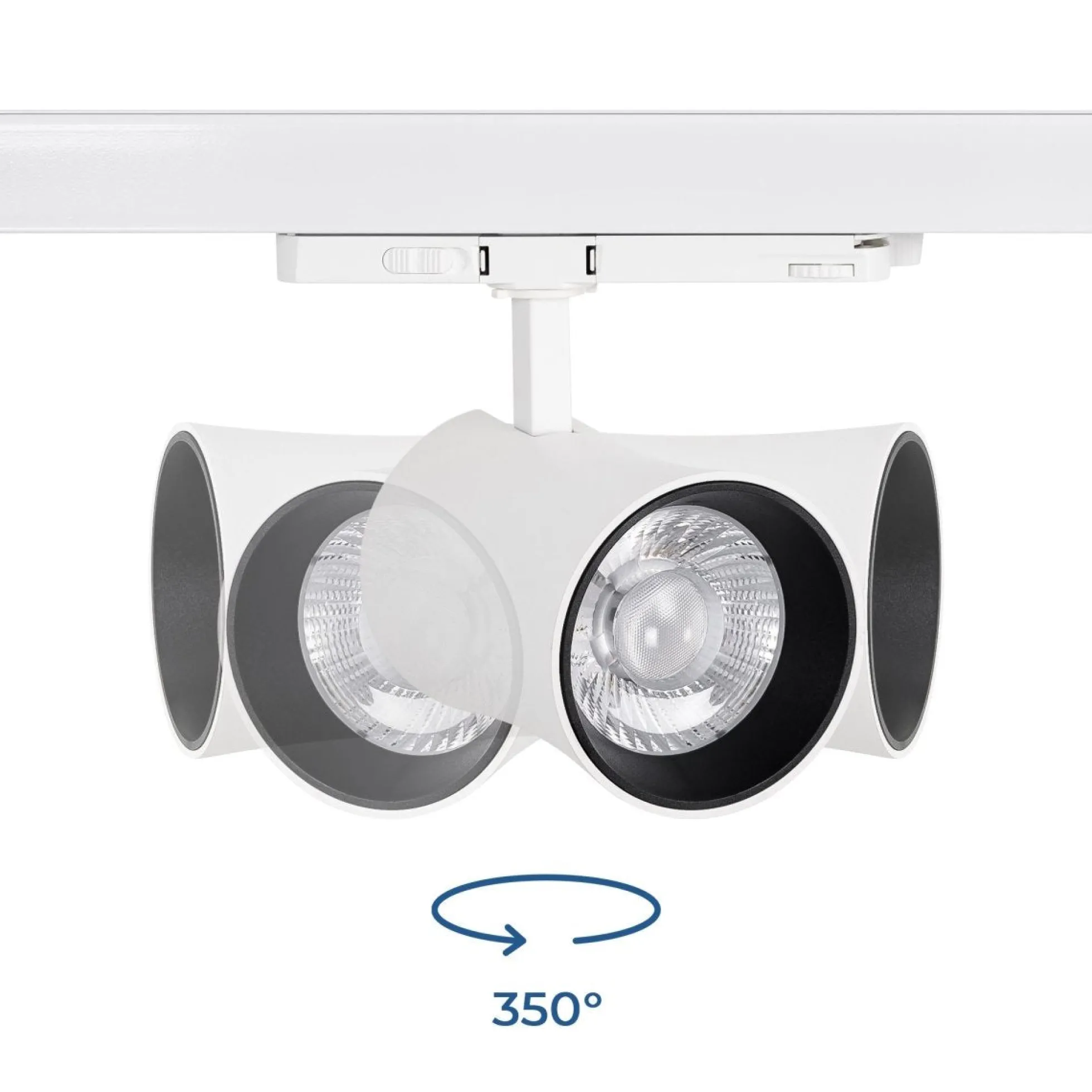 Proyector LED arquitectónico para carril trifásico CCT - 40W - CRI 90 - Driver KGP