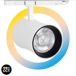 Proyector LED arquitectónico para carril trifásico CCT - 40W - CRI 90 - Driver KGP