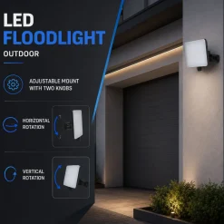 Proyector LED de exterior - 10W - 100 lm/W - Sensor Series - Negro - IP65