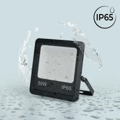 Proyector LED de exterior - 50W - Negro - IP65