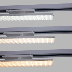 Proyector LED lineal orientable para carril trifásico 40W - CCT - CRI90 - Driver KGP