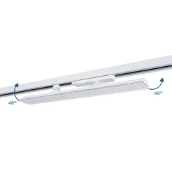 Proyector LED lineal orientable para carril trifásico 20W - CCT - CRI90 - Driver KGP