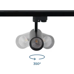 Proyector LED para carril monofásico - CCT - 15W - CRI 90 - Driver KGP