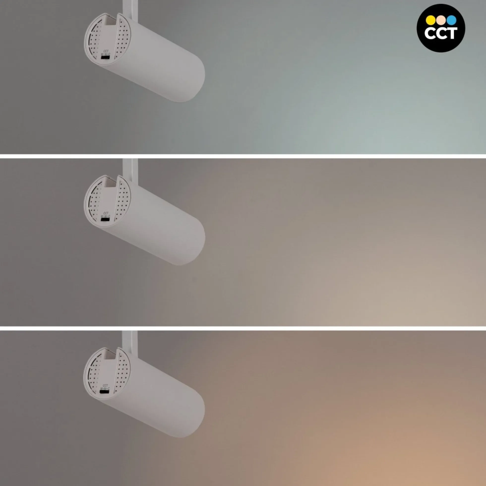 Proyector LED para carril monofásico - CCT - 15W - CRI 90 - Driver KGP