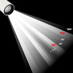 Proyector LED para carril Monofasico 35W CCT - ZOOM 20º- 60º - CRI 90