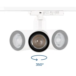 Proyector LED para carril Monofasico 35W CCT - ZOOM 20º- 60º - CRI 90