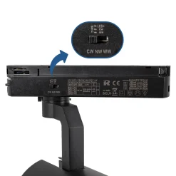 Proyector LED para carril Monofasico 35W CCT - ZOOM 20º- 60º - CRI 90
