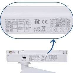Proyector LED para carril monofásico 40W - Panaderías
