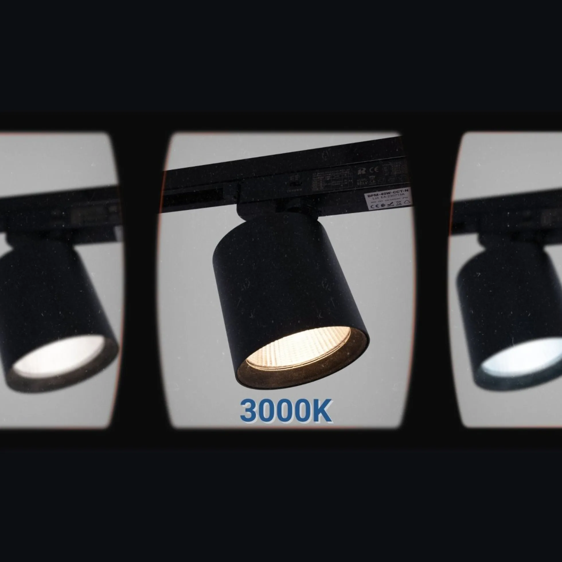 Proyector LED para carril monofásico CCT - 40W - CRI 90