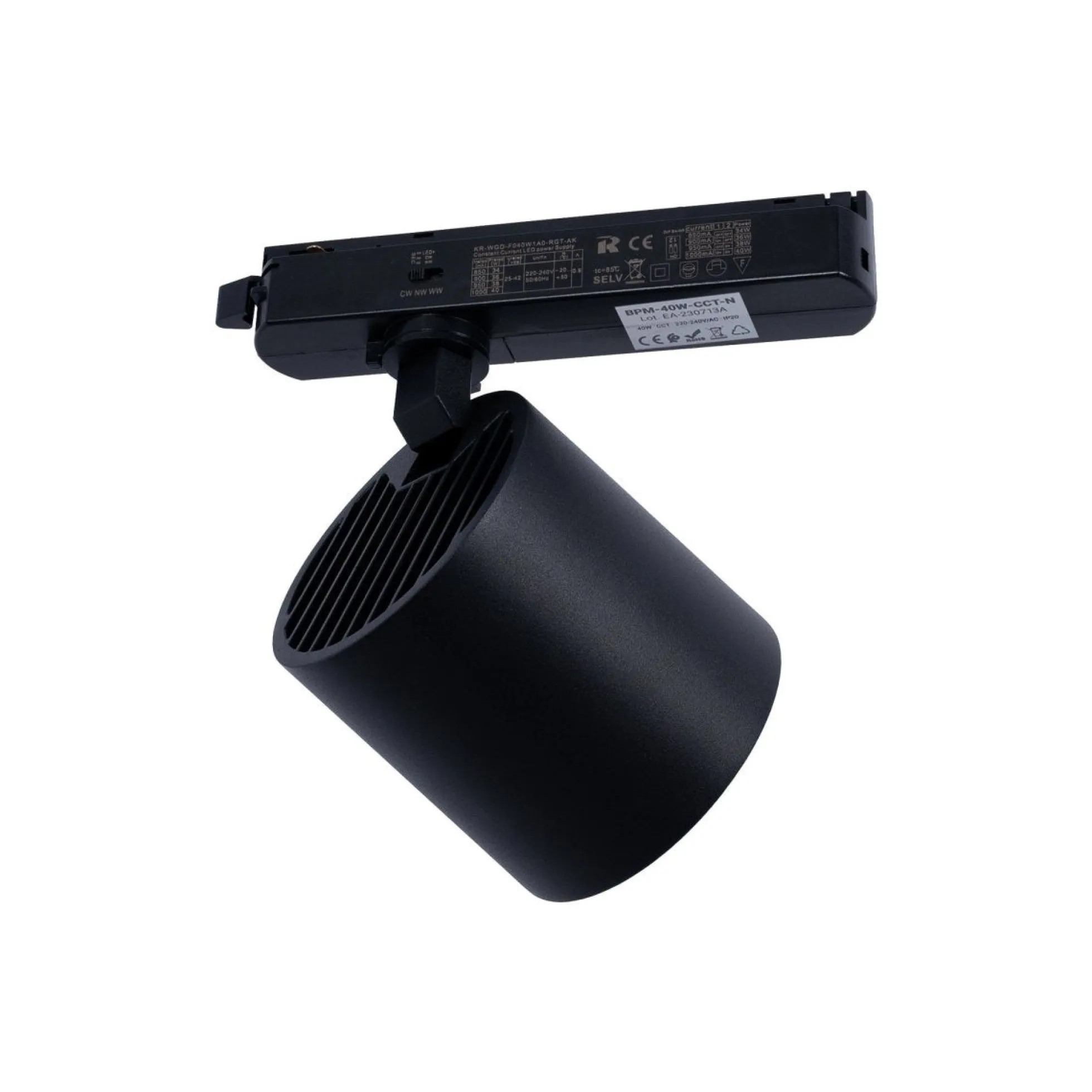 Proyector LED para carril monofásico CCT - 40W - CRI 90