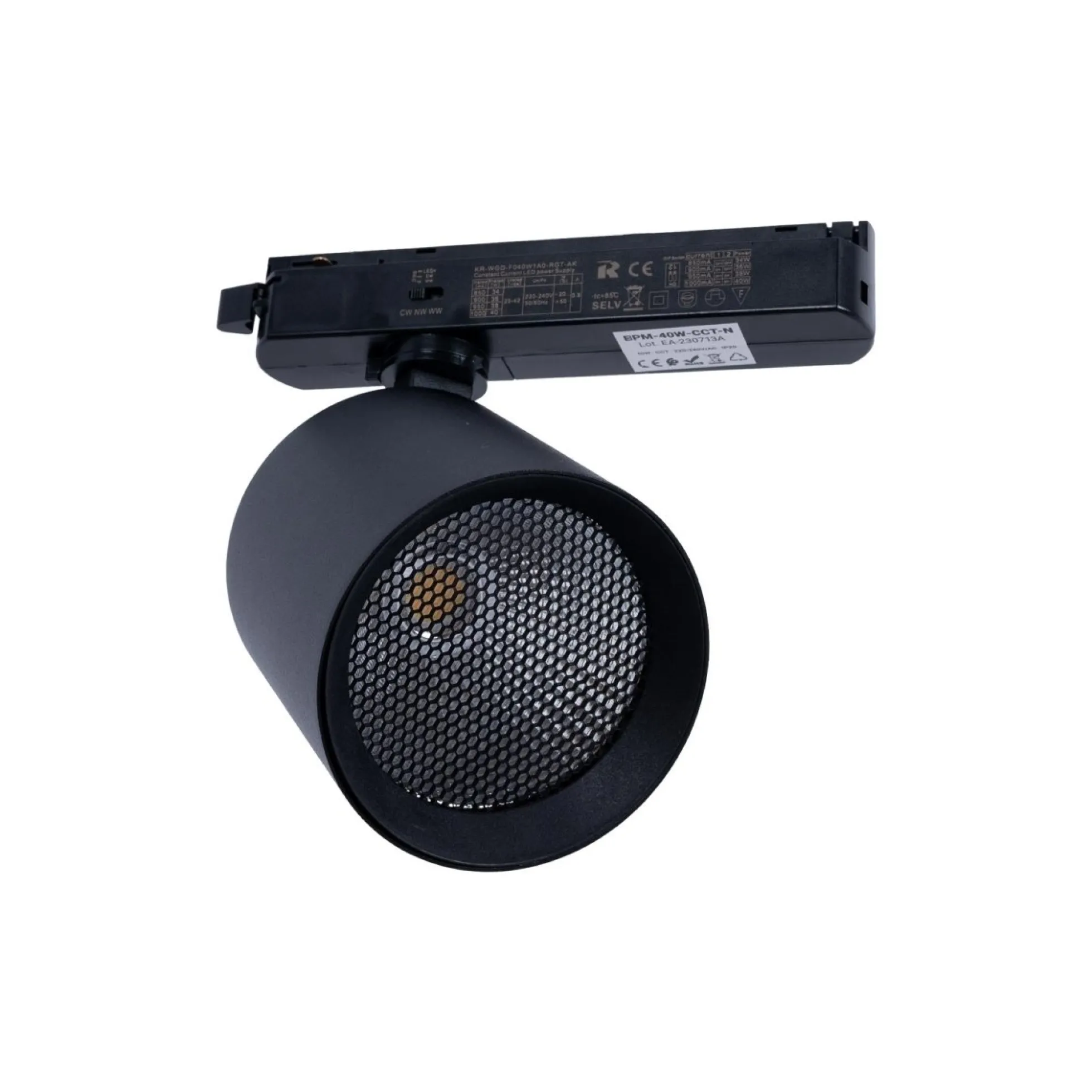 Proyector LED para carril monofásico CCT - 40W - CRI 90