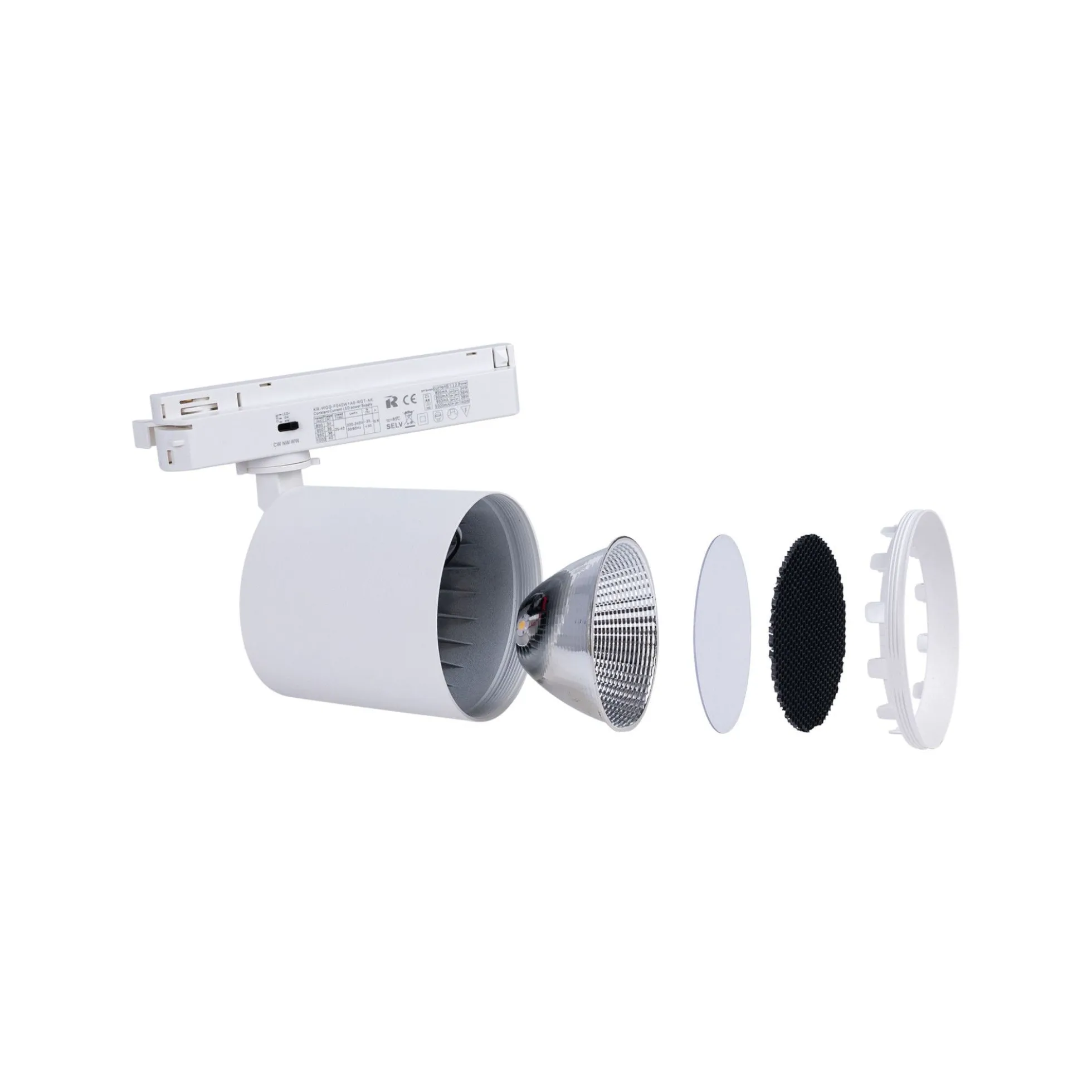 Proyector LED para carril monofásico CCT - 40W - CRI 90