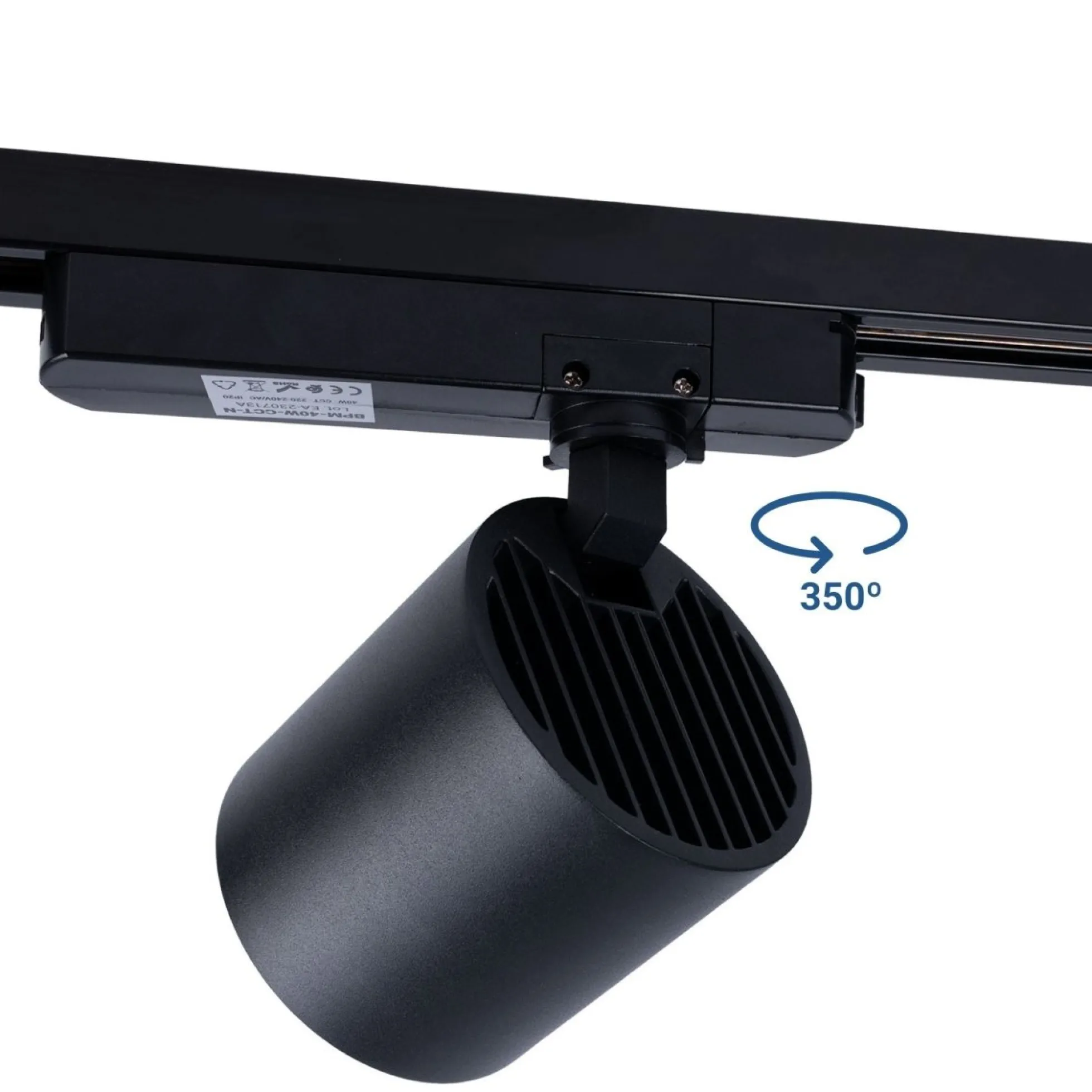 Proyector LED para carril monofásico CCT - 40W - CRI 90