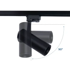 Proyector LED para carril monofásico CCT - 10W - CRI 90 - Driver KGP