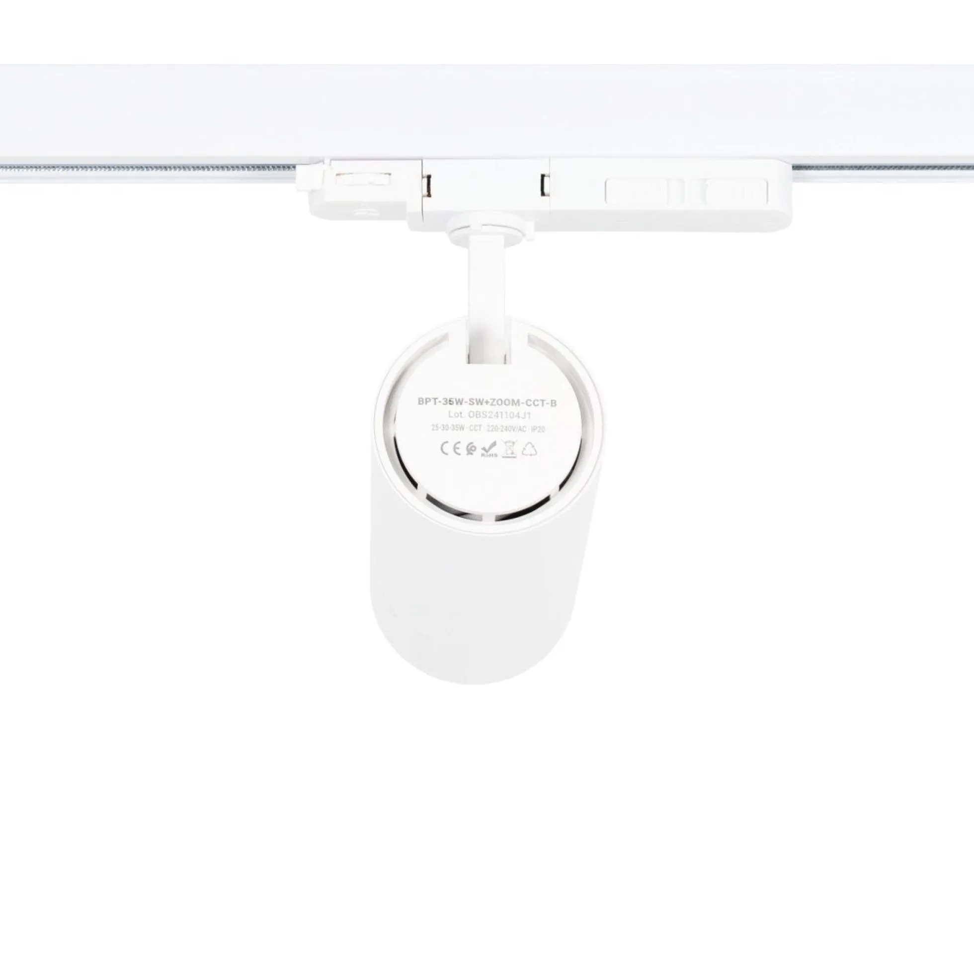 Proyector LED para carril trifásico - Potencia ajustable + ZOOM: 25W/30W/35W - CCT