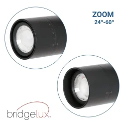 Proyector LED para carril trifásico - Potencia ajustable + ZOOM: 25W/30W/35W - CCT