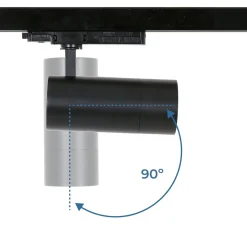 Proyector LED para carril trifásico - Potencia ajustable + ZOOM: 25W/30W/35W - CCT