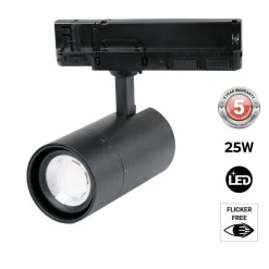 Proyector LED para carril trifásico - Potencia ajustable + ZOOM: 15W/20W/25W - CCT