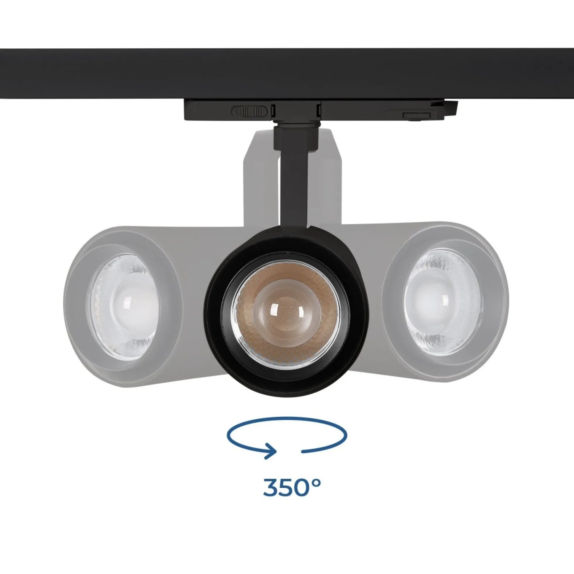 Proyector LED para carril trifásico 35W CCT - ZOOM 20º- 60º - CRI 90