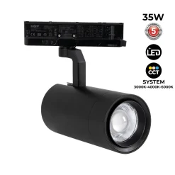 Proyector LED para carril trifásico 35W CCT - ZOOM 20º- 60º - CRI 90