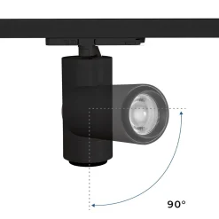 Proyector LED para carril trifásico 35W CCT - ZOOM 20º- 60º - CRI 90