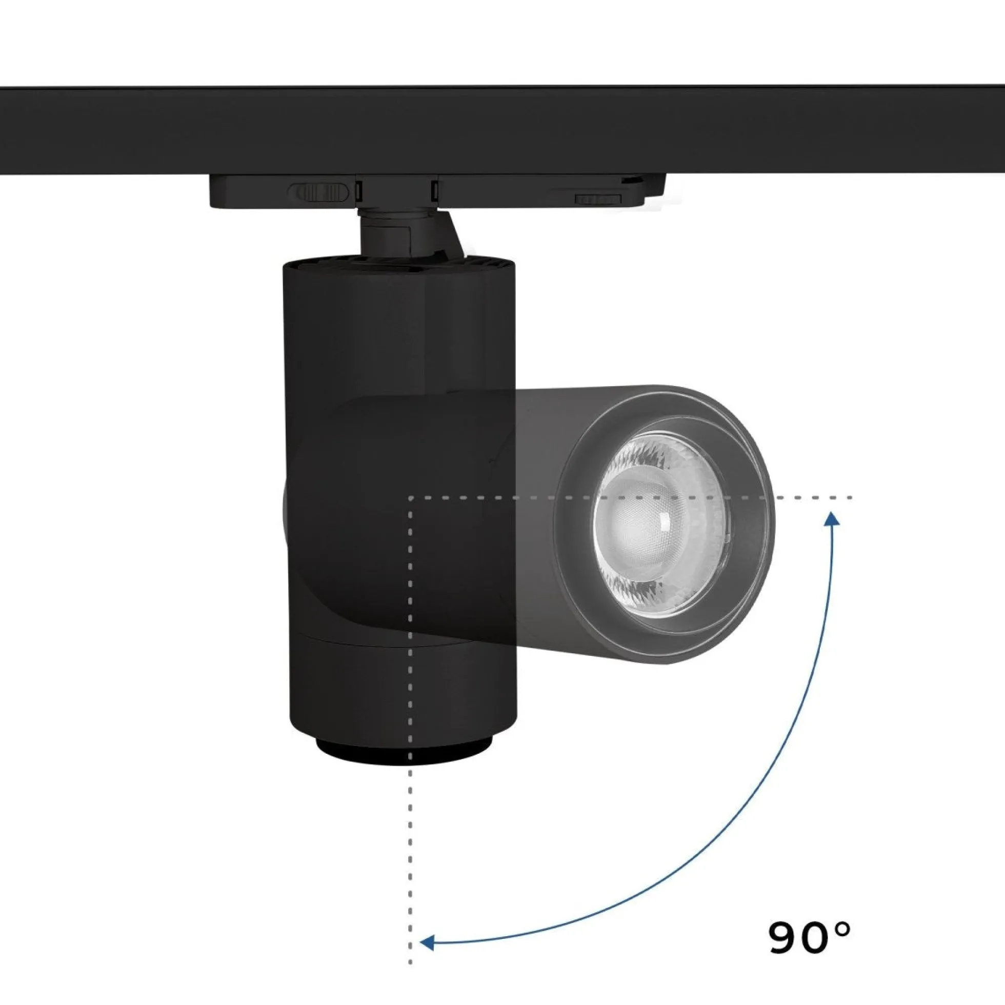 Proyector LED para carril trifásico 35W CCT - ZOOM 20º- 60º - CRI 90