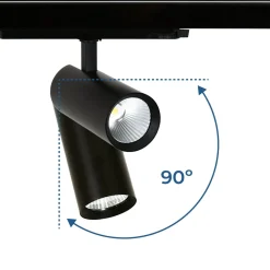 Proyector LED para carril trifásico 20W - DALI - CCT - CRI90 - Chip OSRAM