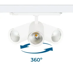Proyector LED para carril trifásico 20W - DALI - CCT - CRI90 - Chip OSRAM