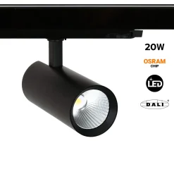 Proyector LED para carril trifásico 20W - DALI - CCT - CRI90 - Chip OSRAM