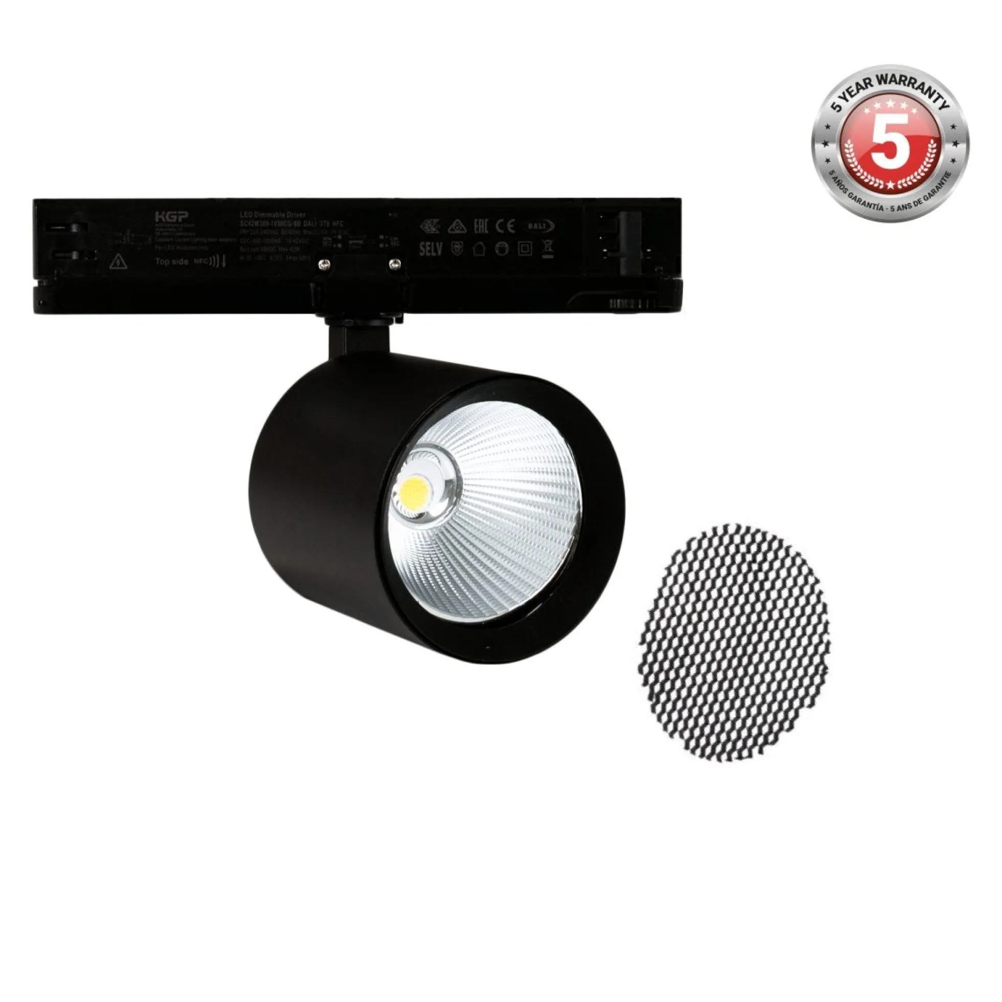 Proyector LED para carril trifásico 36W - DALI - CCT - CRI90 - Chip OSRAM