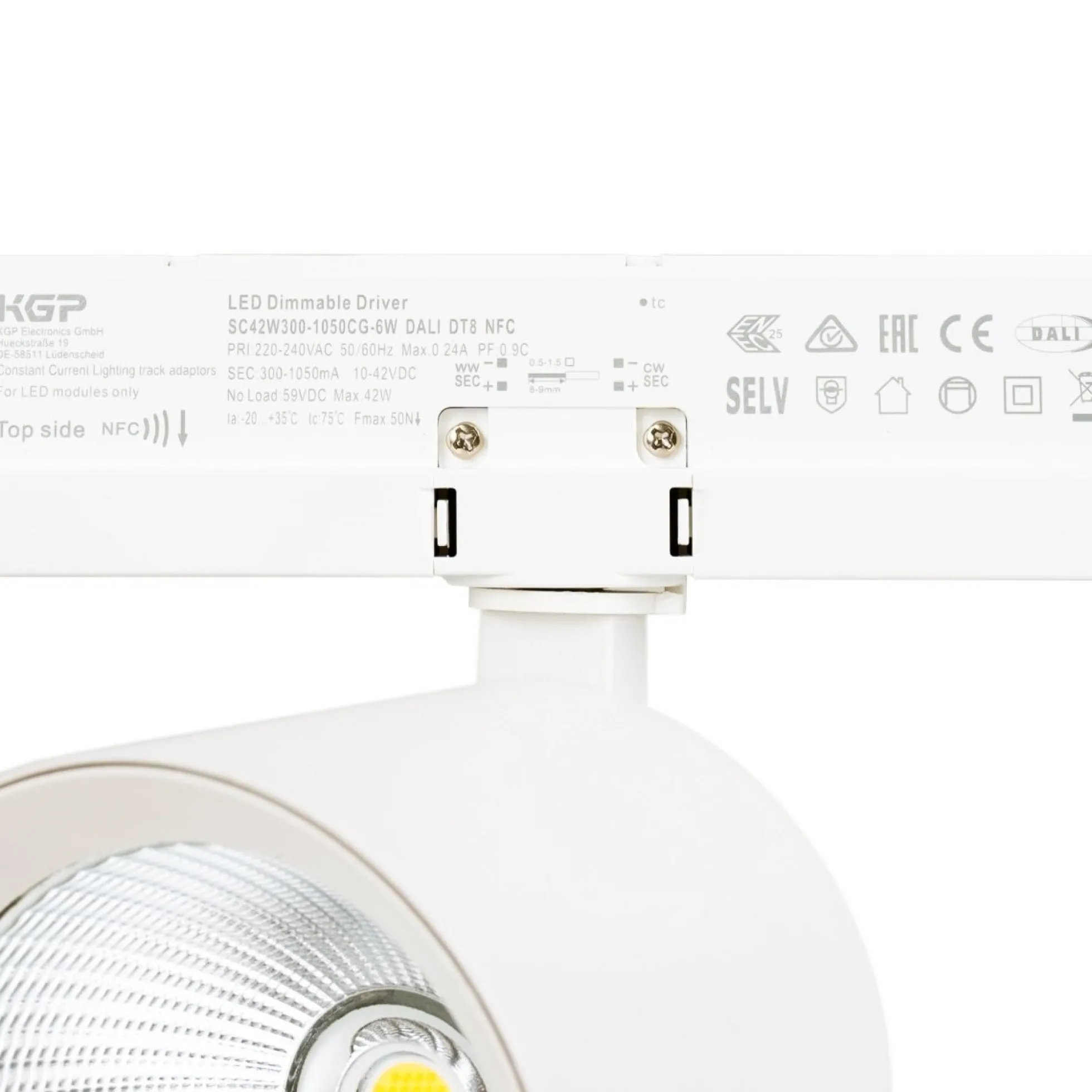 Proyector LED para carril trifásico 36W - DALI - CCT - CRI90 - Chip OSRAM