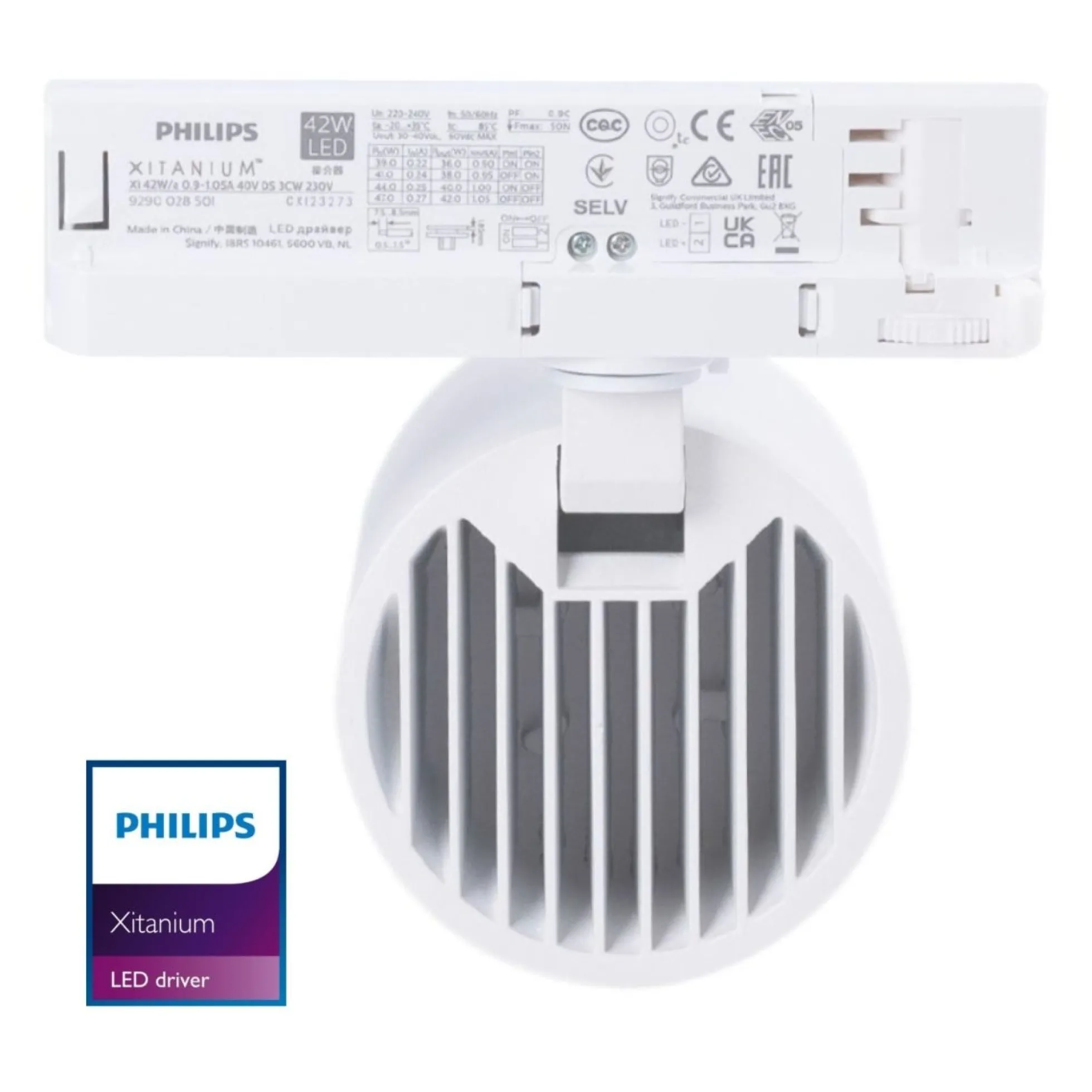 Proyector LED para carril trifásico 40W - Verdulerías - Driver Philips Xitanium