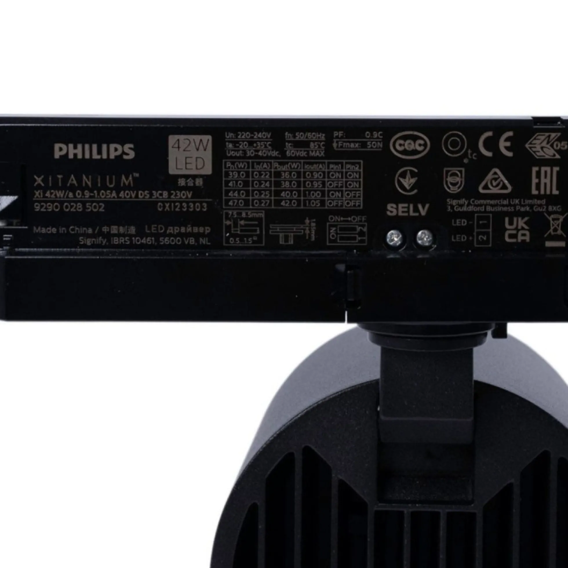 Proyector LED para carril trifásico 40W - Verdulerías - Driver Philips Xitanium