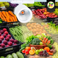 Proyector LED para carril trifásico 40W - Fruterías y verdulerías - Driver Philips Xitanium