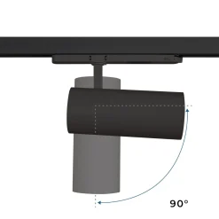 Proyector LED para carril trifásico 36W - CCT - TRIAC regulable - CRI90 - 3300 lm