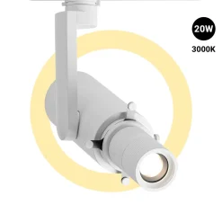 Proyector shapeable para carril monofásico - 20W - 20º-35