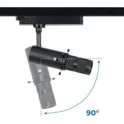 Proyector shapeable para carril monofásico - 10W - 20º-35