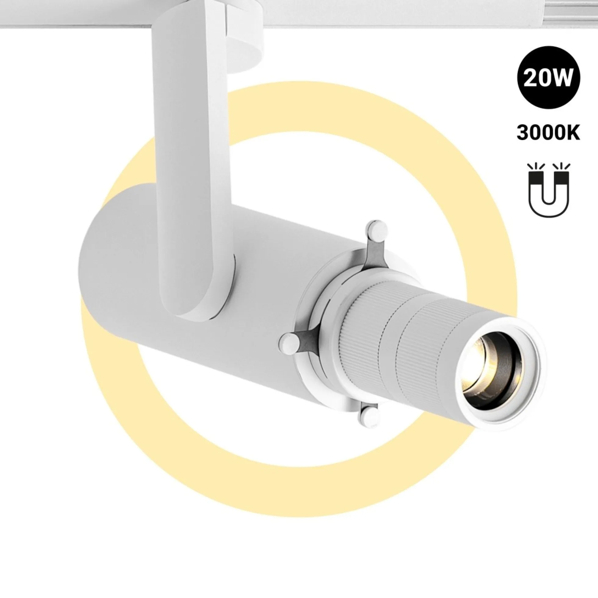Proyector shapeable para carril magnético 48V - 20W - 20º-35º