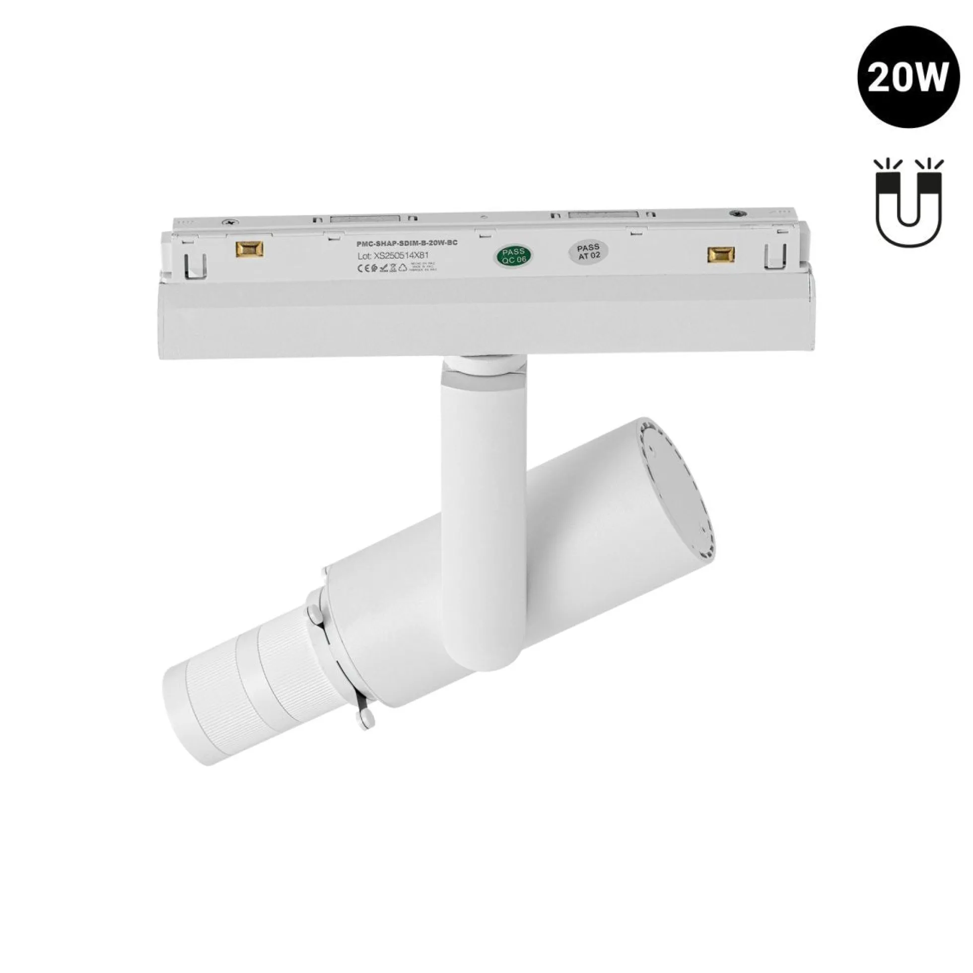 Proyector shapeable para carril magnético 48V - 20W - 20º-35º