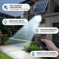 Proyector solar con panel y mando a distancia - 40W - 6500K - IP65