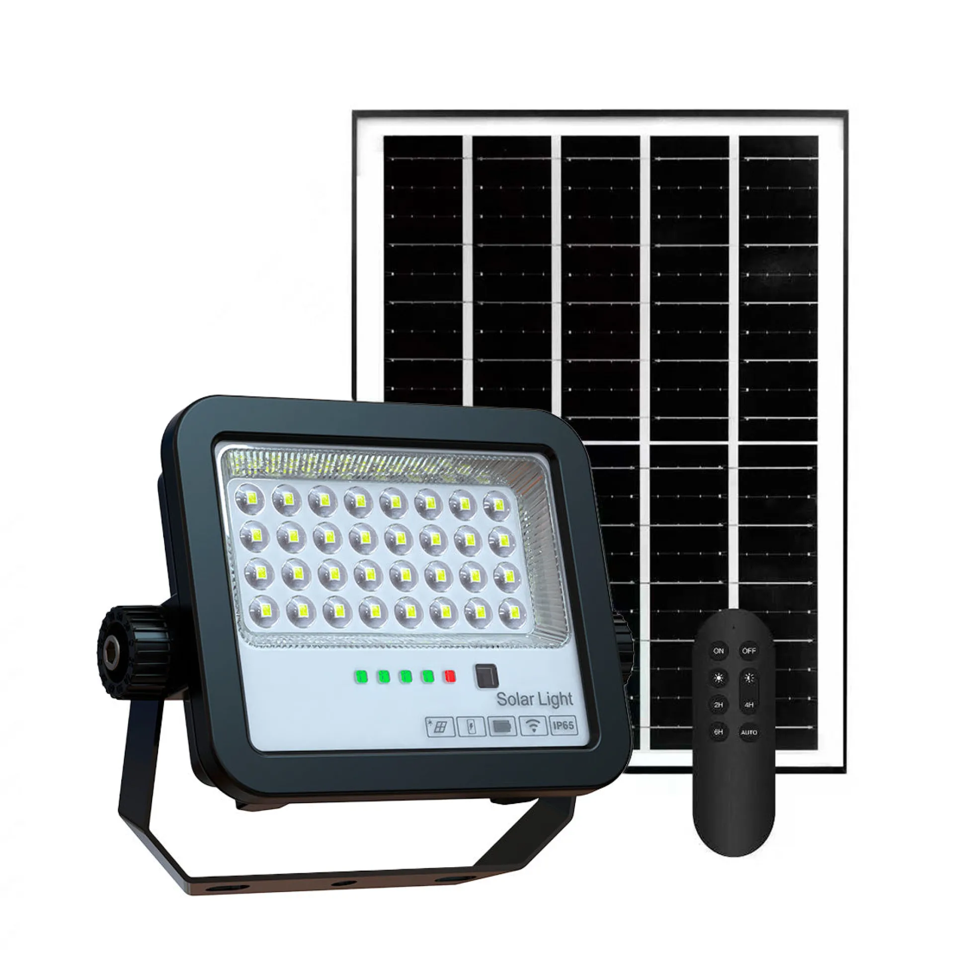 Proyector solar con panel y mando a distancia - 40W - 6500K - IP65
