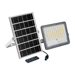 Proyector solar de seguridad 5W - Sensor PIR y mando a distancia - 4000K - IP65