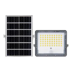 Proyector solar de seguridad 5W - Sensor PIR y mando a distancia - 4000K - IP65
