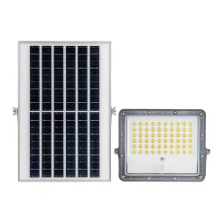 Proyector solar de seguridad 12W - Sensor PIR y mando a distancia - 4000K - IP65
