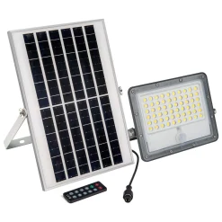Proyector solar de seguridad 32W - Sensor PIR y mando a distancia - 4000K - IP65